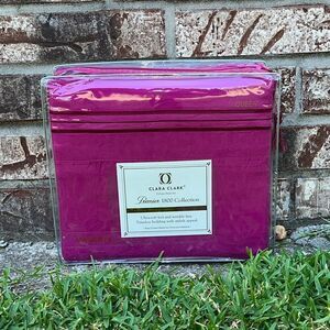 NEW 1800 Thread Count: MAGENTA Color, Deep Pockets, Premier 4 Piece Bed Sheets
